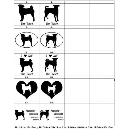 Aufkleber Appenzeller Sennenhund