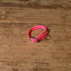 BIOTHANE HALSBAND 16mm neon Pink