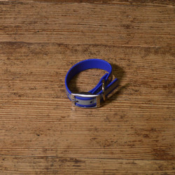 BIOTHANE HALSBAND 19mm blau refl.