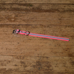 BIOTHANE HALSBAND 19mm pink refl.