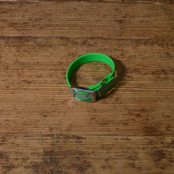 BIOTHANE HALSBAND 19mm neon grün refl.