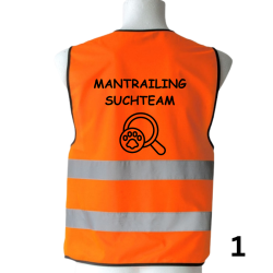 Mantrailing-Warnweste - Sicherheitsweste orange